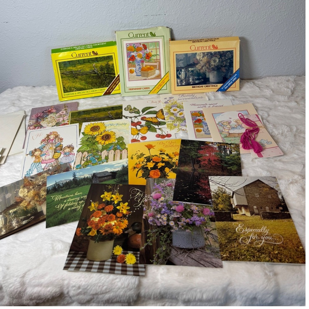 Vintage Current Inc Greeting Card Lot Birthday Friendship Floral Nature 80s 90s